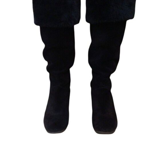 Makowsky faux fur black suede boots size 8 Y2k City - Picture 4 of 5
